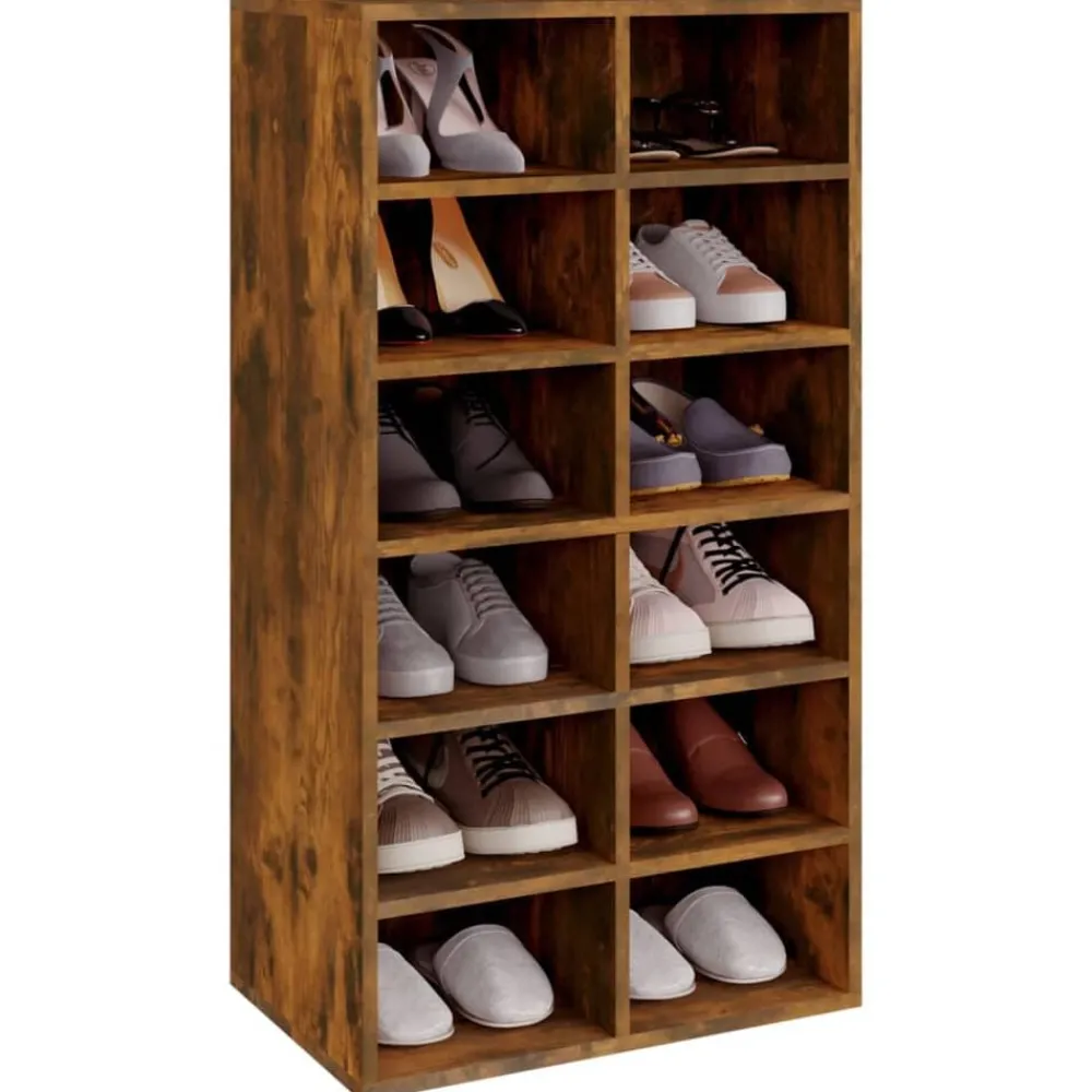 Schoenenrek 54x34x100,5 cm bewerkt hout kleurig>vidaXL Online