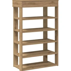 Huishoudelijke Benodigdheden*vidaXL Schoenenrek 60x30x98 cm bewerkt hout artisanaal eikenkleur artisanaal eikenkleurig