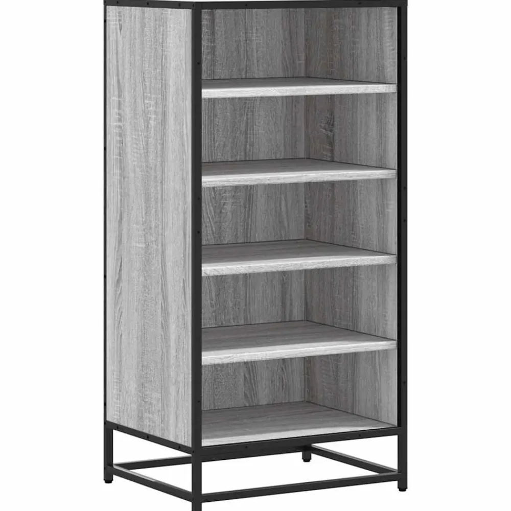 Huishoudelijke Benodigdheden*vidaXL Schoenenrek 48x38x97,5 cm bewerkt hout eikenkleur Grijs sonoma