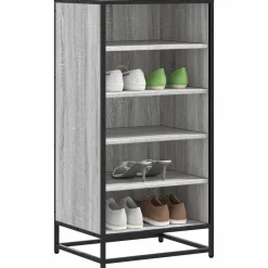 Huishoudelijke Benodigdheden*vidaXL Schoenenrek 48x38x97,5 cm bewerkt hout eikenkleur Grijs sonoma