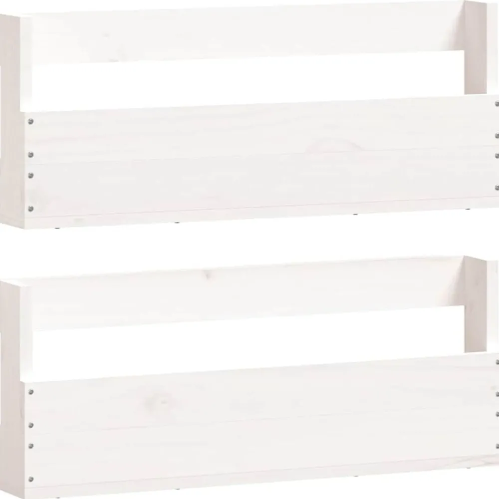 Huishoudelijke Benodigdheden*vidaXL Schoenenrekken 2 st 59x9x23 cm massief grenenhout Wit
