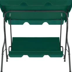 Tuin & Gazon*vidaXL Schommelbank 170x110x153 cm stof Groen