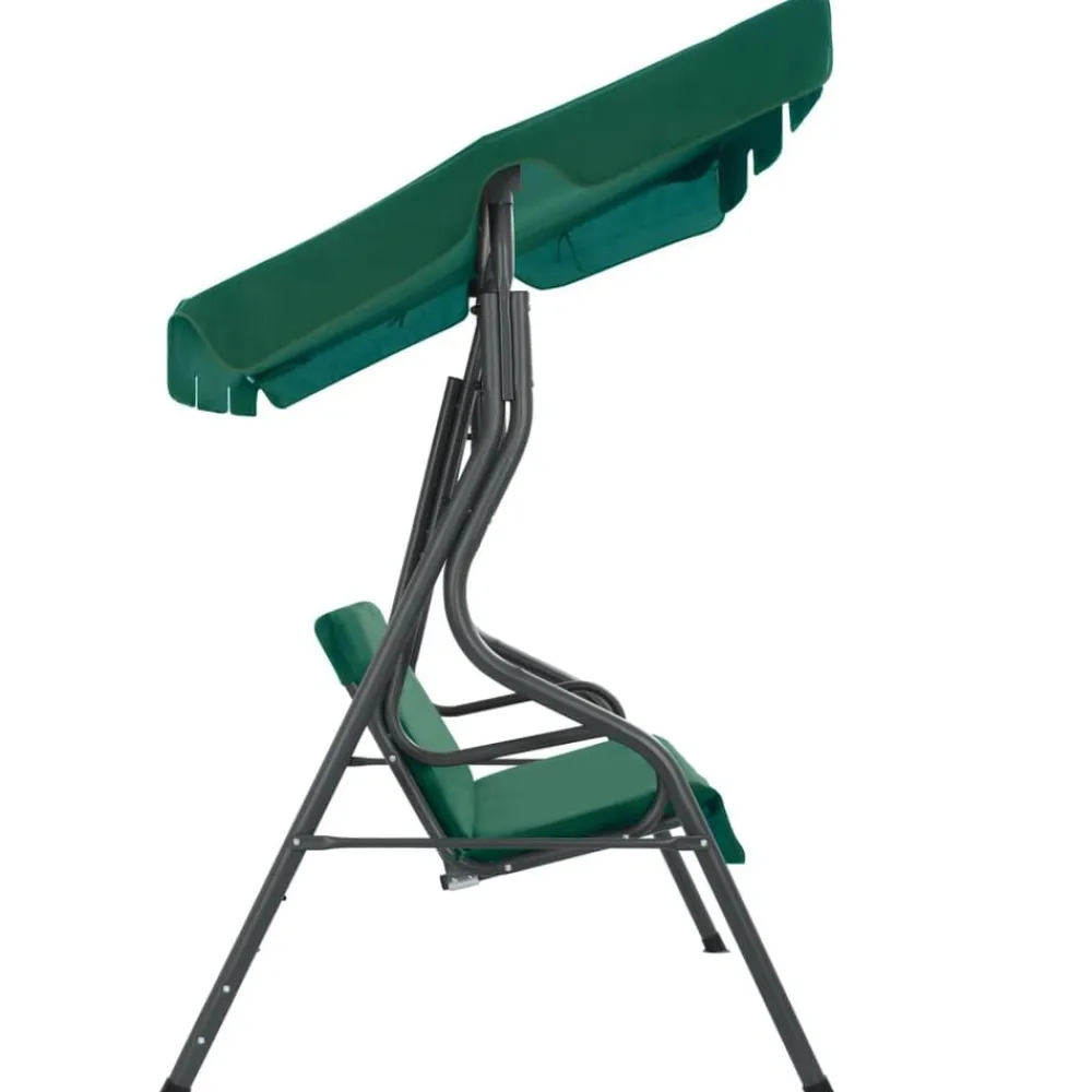 Tuin & Gazon*vidaXL Schommelbank 170x110x153 cm stof Groen