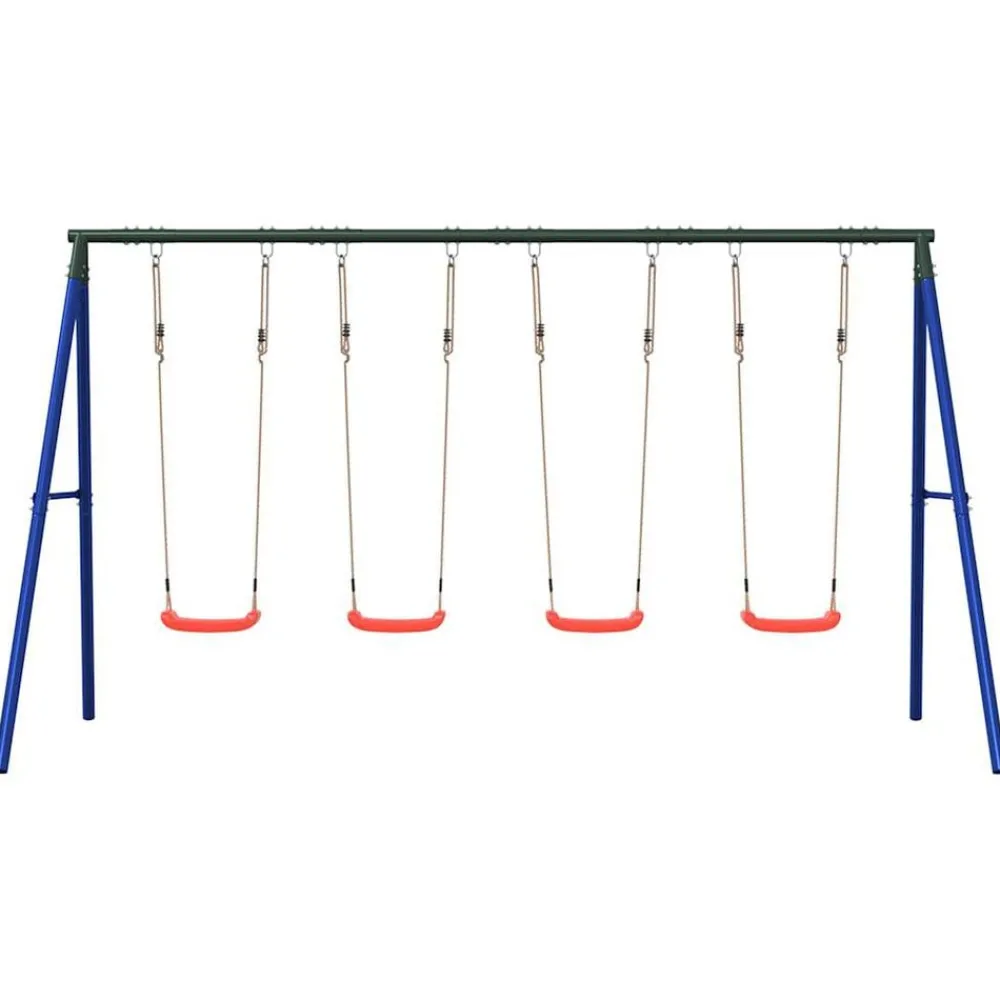 Buitenspeelgoed*vidaXL Schommelset met 4 schommels Rood