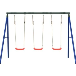 Buitenspeelgoed*vidaXL Schommelset met 3 schommels Rood