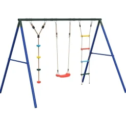 Schommelset met schommel, ladder en klimtouw met schijven>vidaXL Discount