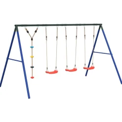 Schommelset met schommels en klimtouw met schijven>vidaXL Outlet