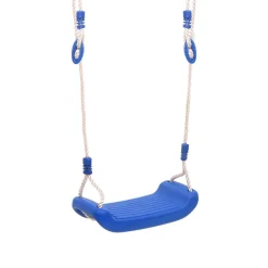 Buitenspeelgoed*vidaXL Schommelzitjes met touw 2 st 38x16 cm polyetheen blauw