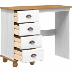 Schrijfbureau ASKIM 95 x 40 x 75 cm Massief grenenhout>vidaXL Hot