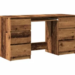 Kantoormeubelen*vidaXL Schrijftafel 140x50x77 cm bewerkt hout kleurig Oud hout