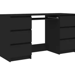 Kantoormeubelen*vidaXL Schrijftafel 140x50x77 cm bewerkt hout Zwart