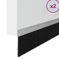 Bouwmaterialen*vidaXL Schroefbare Deurborstelafsluitingen 2 pcs 100 cm Zilver