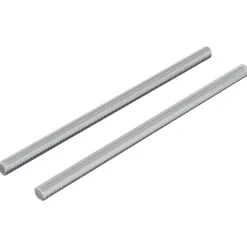 Bouwbeslag*vidaXL Schroefdraadstangen 2 pcs Zilver M6 x 120 mm Metaal