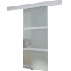 Schuifdeur 178 cm glas en aluminium zilverkleurig>vidaXL New
