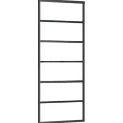 Bouwmaterialen*vidaXL Schuifdeur met beslag 76x205 cm ESG-glas en aluminium