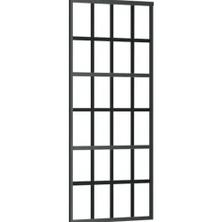 Bouwmaterialen*vidaXL Schuifdeur met beslag 76x205 cm aluminium en ESG-glas
