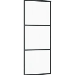 Schuifdeur met beslag 76x205 cm aluminium en ESG-glas><noscript><img width=