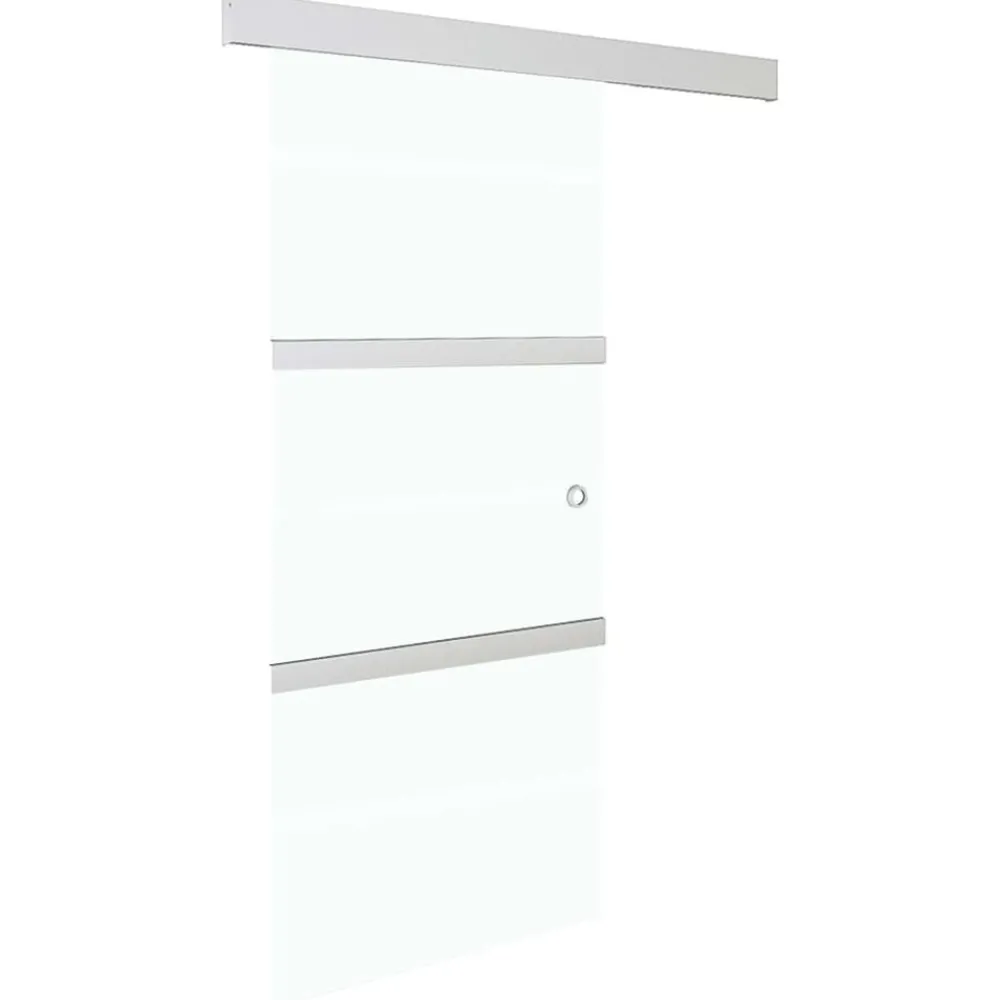 Bouwmaterialen*vidaXL Schuifdeur met zachte stops 76x205 cm ESG-glas en aluminium