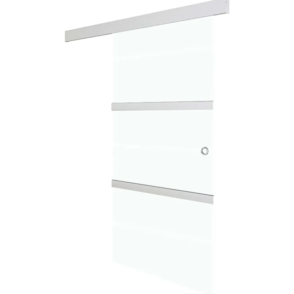 Bouwmaterialen*vidaXL Schuifdeur met zachte stops 76x205 cm ESG-glas en aluminium
