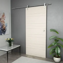 Bouwmaterialen*vidaXL Schuifdeur onderdelenset 183 cm roestvrij staal zilverkleurig