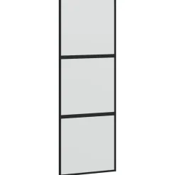 Schuifdeur 76x205 cm gehard glas en aluminium zwart>vidaXL Discount