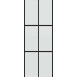 Schuifdeur 76x205 cm gehard glas en aluminium zwart><noscript><img width=