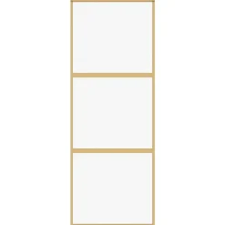 Schuifdeur 76x205 cm helder ESG-glas en aluminium kleurig><noscript><img width=