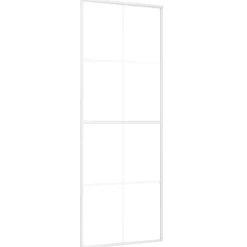 Schuifdeur 76x205 cm mat ESG-glas en aluminium>vidaXL Online