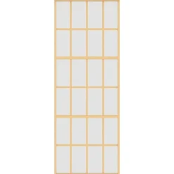 Bouwmaterialen*vidaXL Schuifdeur 76x205 cm mat ESG-glas en aluminium goudkleurig Goudkleurig en mat
