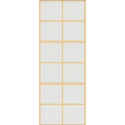 Bouwmaterialen*vidaXL Schuifdeur 76x205 cm mat ESG-glas en aluminium goudkleurig Goudkleurig en mat