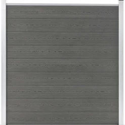 Tuinafscheidingen*vidaXL Schutting 180x186 cm HKC Grijs