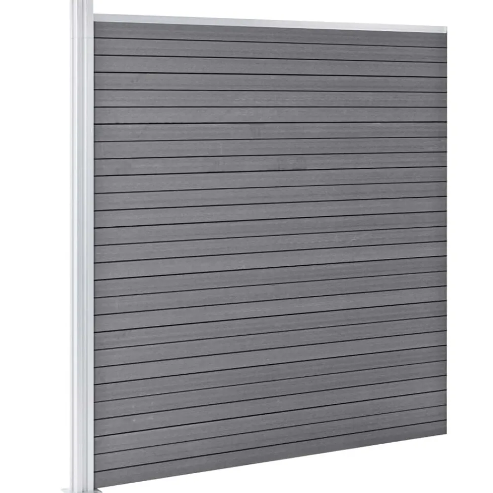 Tuinafscheidingen*vidaXL Schutting 872x186 cm HKC Grijs