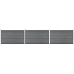 Tuinafscheidingen*vidaXL Schutting 526x106 cm HKC Grijs