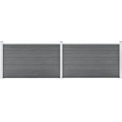 Tuinafscheidingen*vidaXL Schutting 353x106 cm HKC Grijs