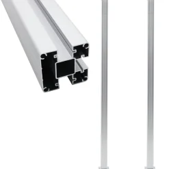Schuttingpalen 2 st 185 cm aluminium>vidaXL Hot