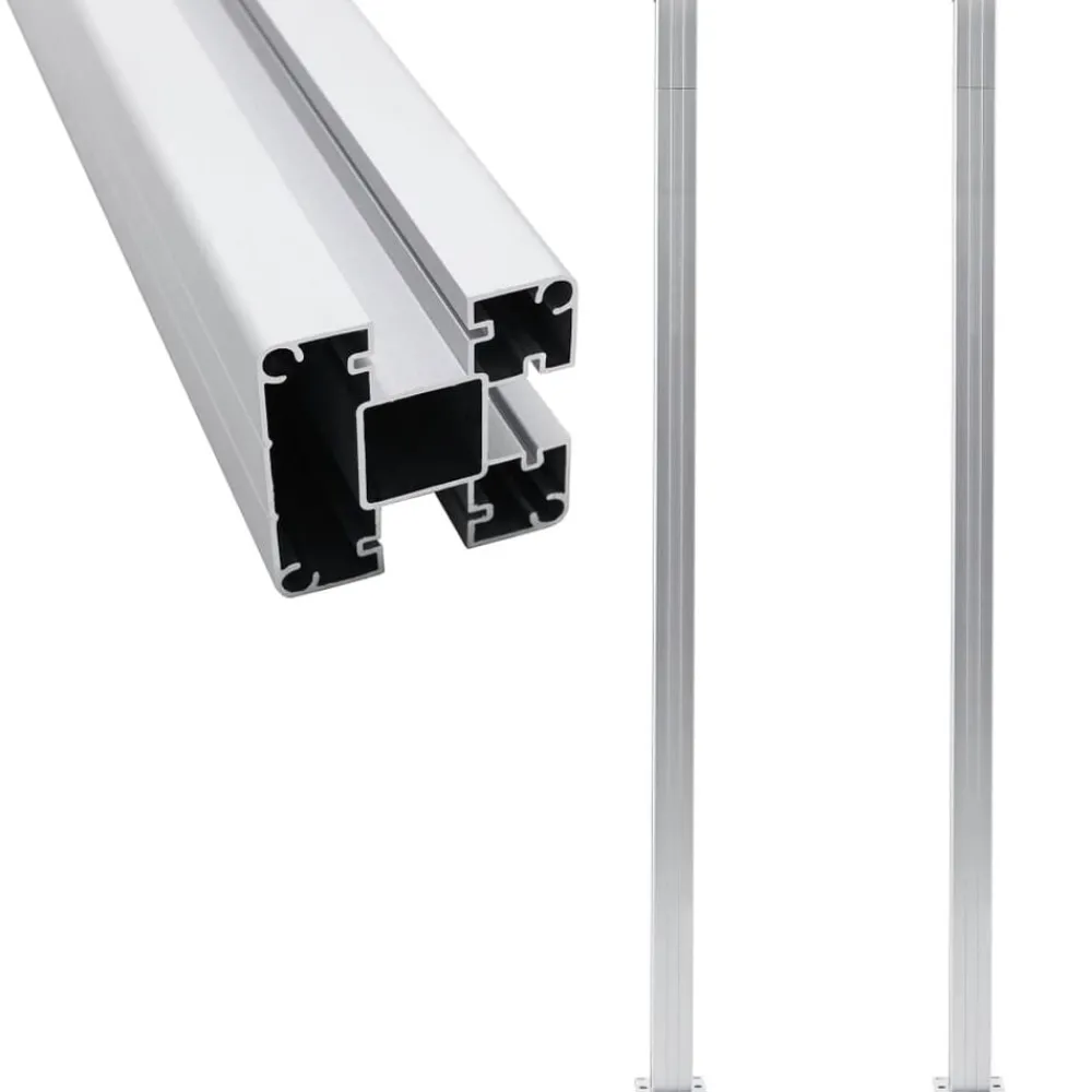 Schuttingpalen 2 st 185 cm aluminium>vidaXL Hot