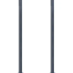 Tuinafscheidingen*vidaXL Schuttingpalen 2 st 185 cm aluminium Donkergrijs