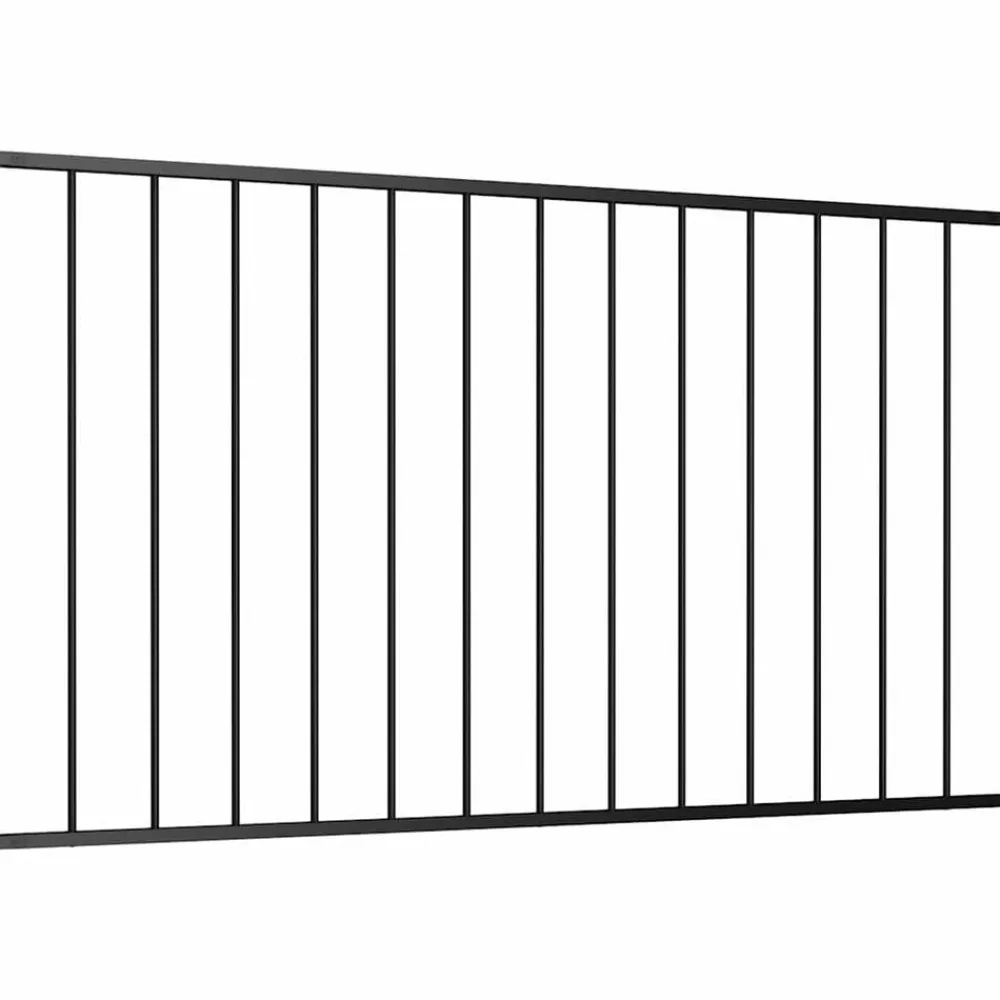 Tuinafscheidingen*vidaXL Schuttingpaneel Woerden gepoedercoat staal 1,7 x 0,75 m Zwart