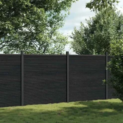 Tuinafscheidingen*vidaXL Schuttingpaneel 353x186 cm HKC Grijs
