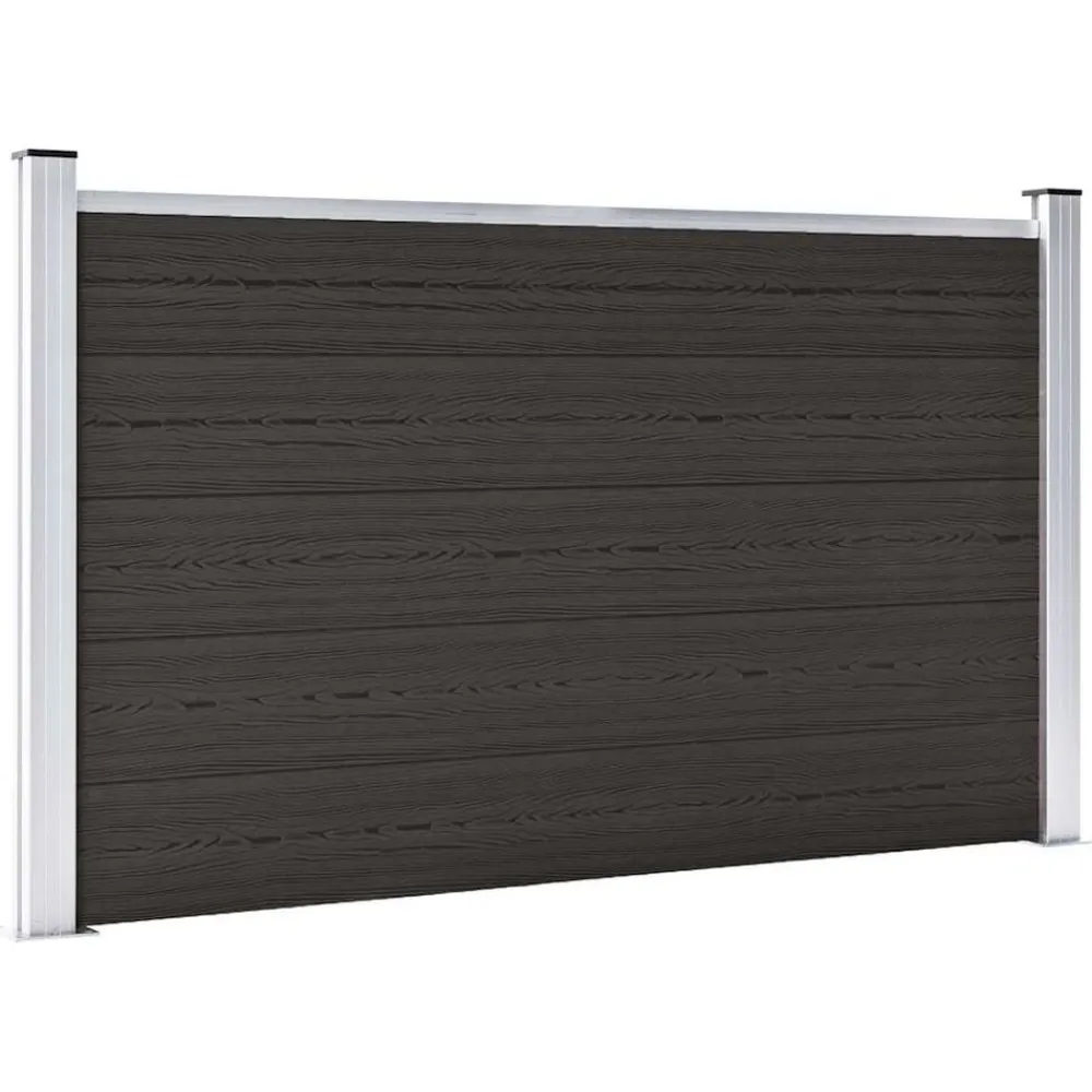 Tuinafscheidingen*vidaXL Schuttingpaneel 180x105 cm HKC Zwart