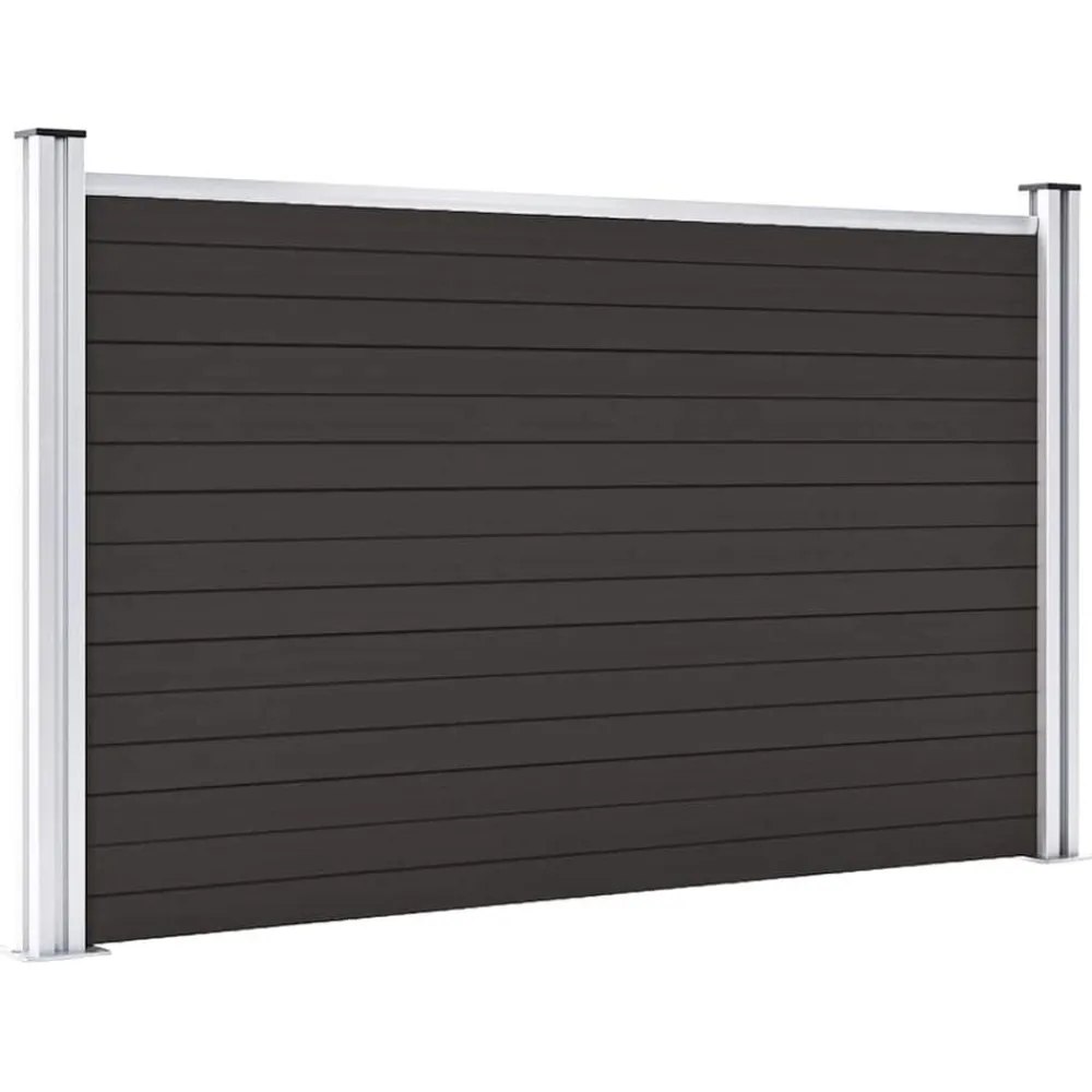 Tuinafscheidingen*vidaXL Schuttingpaneel 180x105 cm HKC Zwart