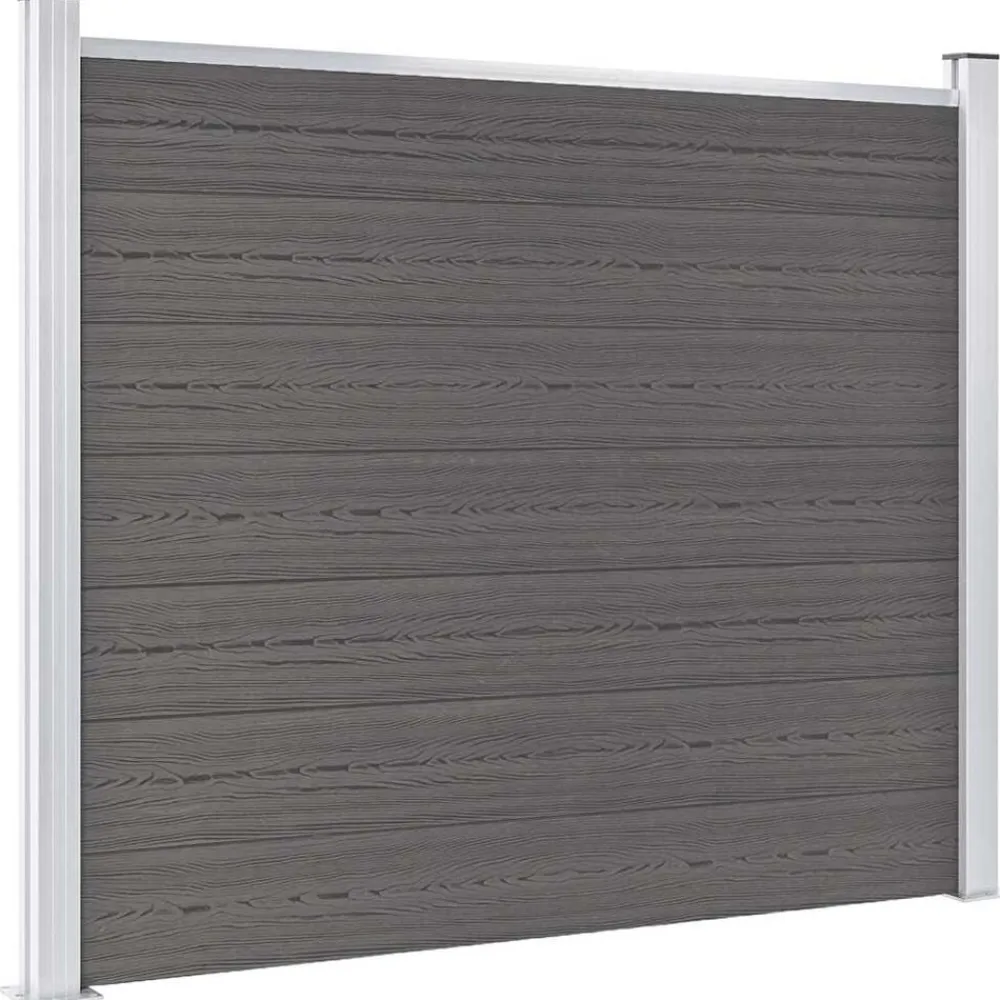 Tuinafscheidingen*vidaXL Schuttingpaneel 180x146 cm HKC Grijs