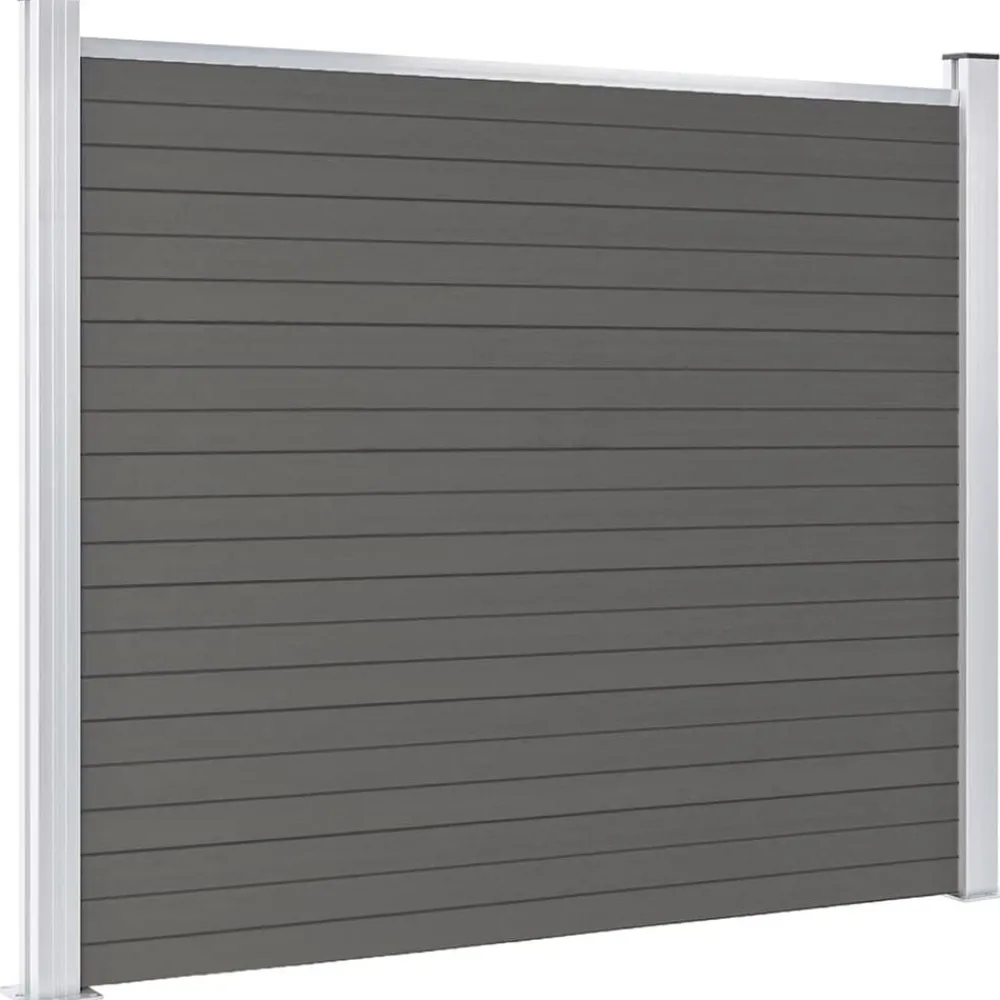 Tuinafscheidingen*vidaXL Schuttingpaneel 180x146 cm HKC Grijs