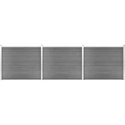 Tuinafscheidingen*vidaXL Schuttingpanelenset 526x146 cm HKC Grijs