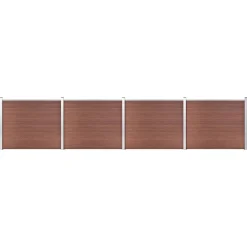 Tuinafscheidingen*vidaXL Schuttingpanelenset 699x146 cm HKC Bruin
