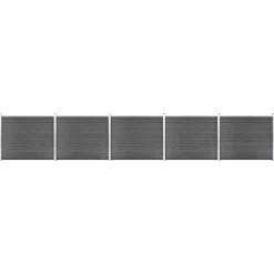 Tuinafscheidingen*vidaXL Schuttingpanelenset 872x146 cm HKC Zwart