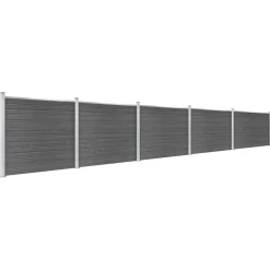 Tuinafscheidingen*vidaXL Schuttingpanelenset 872x146 cm HKC Zwart