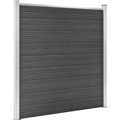 Tuinafscheidingen*vidaXL Schuttingpanelenset 353x186 cm HKC Zwart