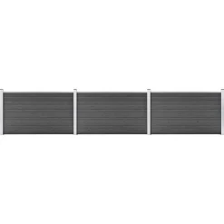 Tuinafscheidingen*vidaXL Schuttingpanelenset 526x105 cm HKC Zwart
