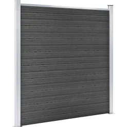 Tuinafscheidingen*vidaXL Schuttingpanelenset 872x186 cm HKC Zwart